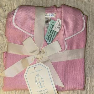 NEW Pottery Barn kids pink pajamas HTG